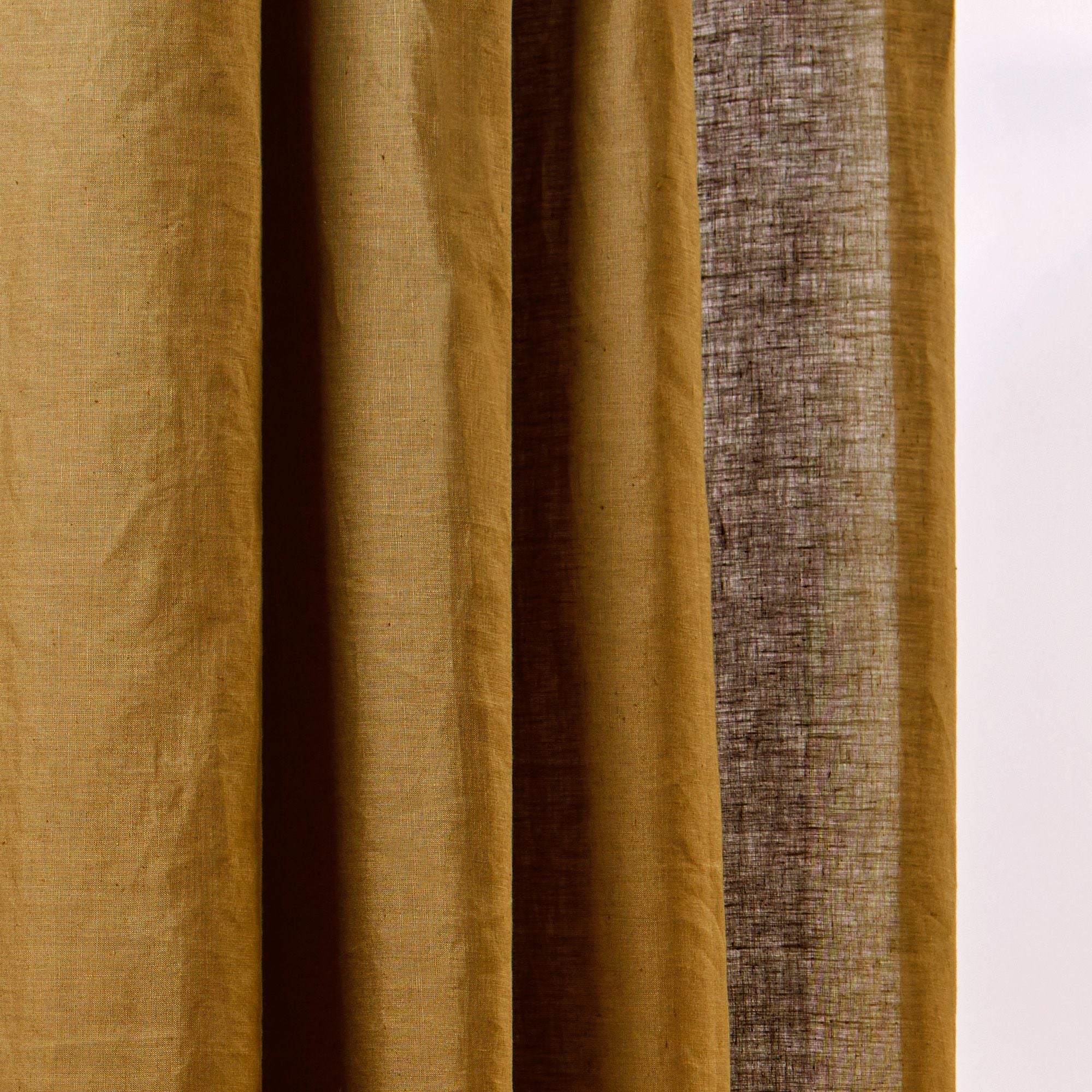 Rideau à oeillets noirs CARLINA bronze et bourdon noir