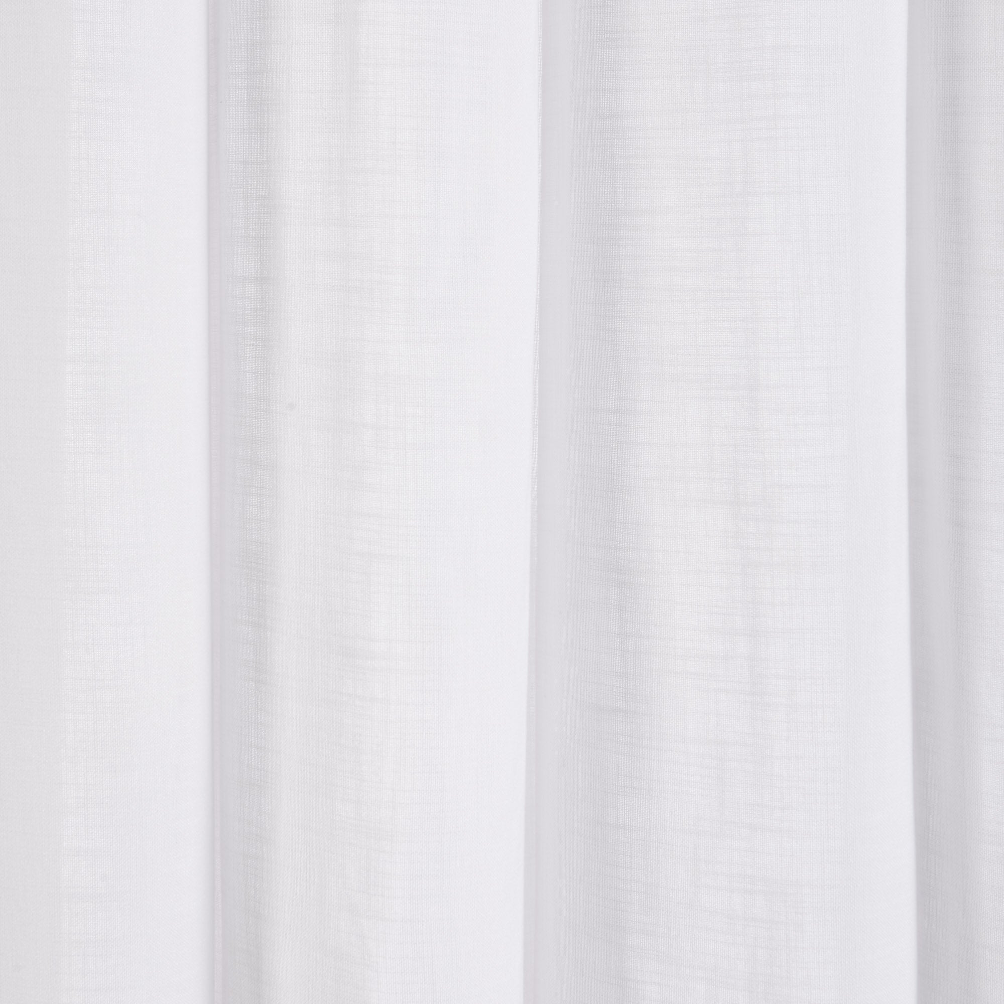 Rideau à oeillets noirs CARLINA NON FEU blanc pur et bourdon noir