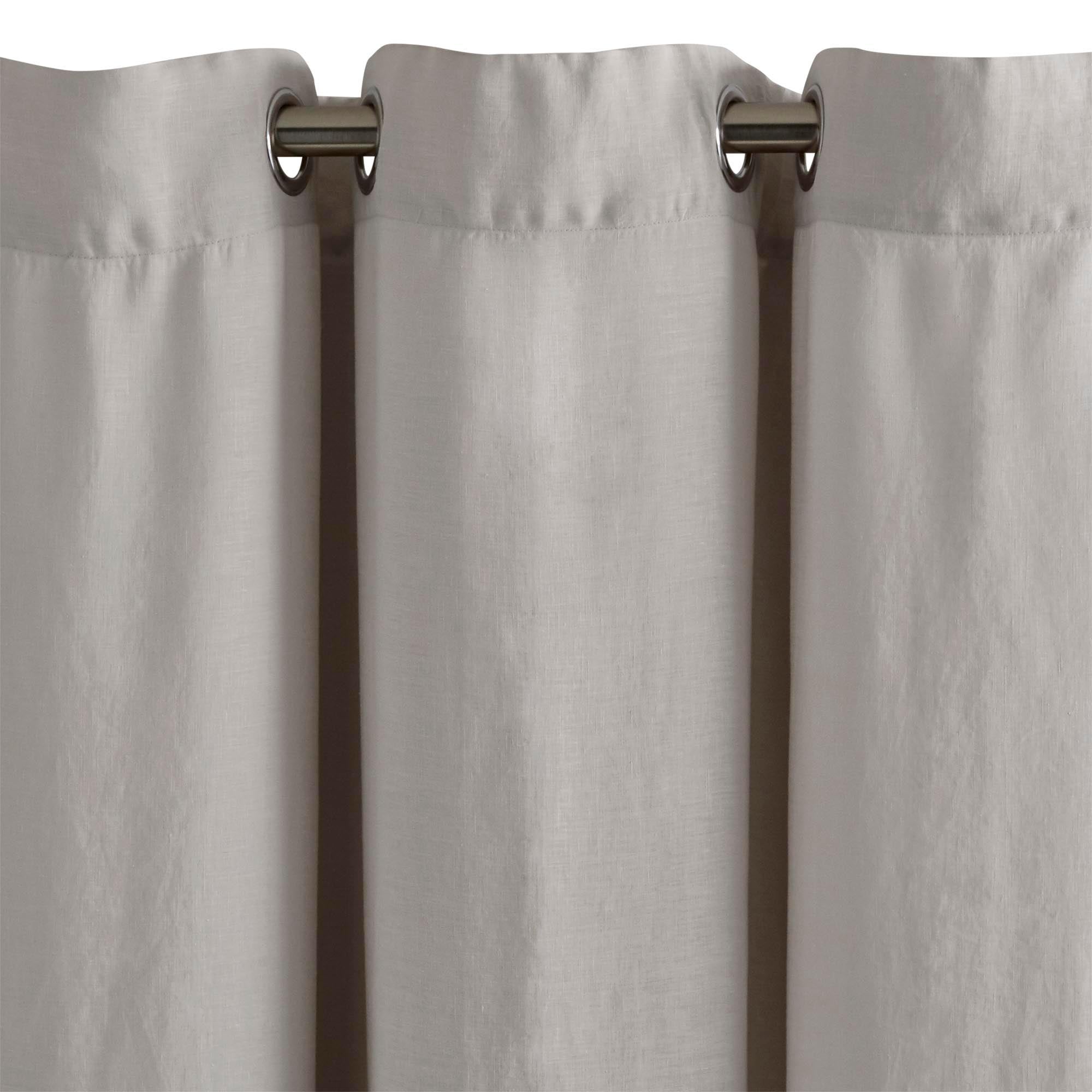 Rideau à oeillets argentés CARLINA calcaire