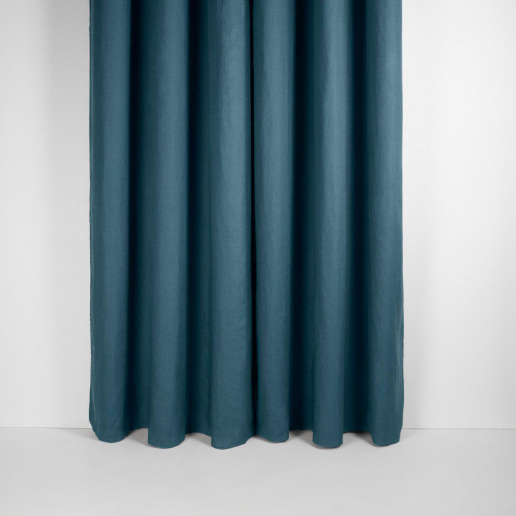 Rideau oeillets doublé occultant CARLINA pétrole