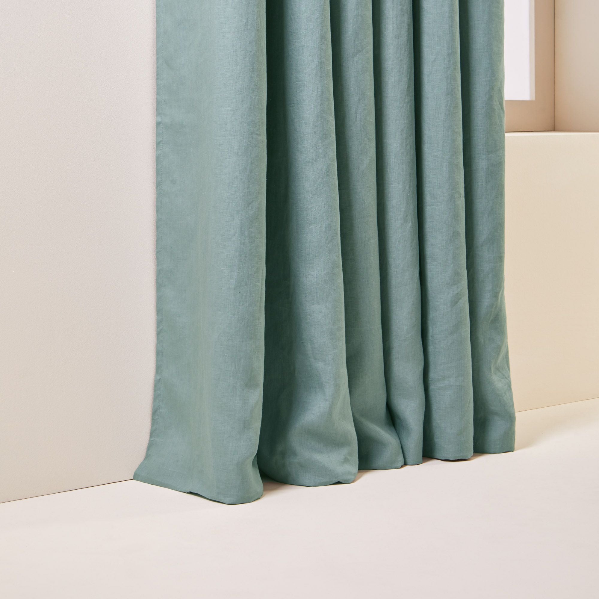 Rideau oeillets doublé occultant CARLINA vert de gris